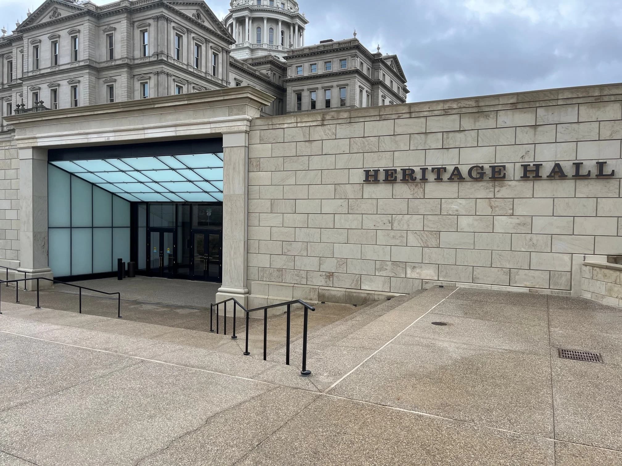 Michigan State Capitol Heritage Hall commercial glass project